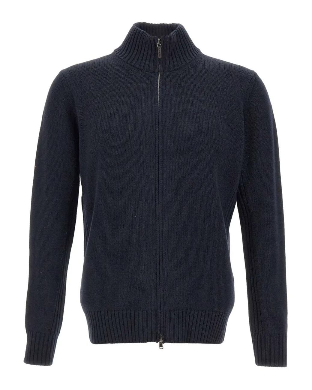 Kangra Geribbeld Vest Met Rits in het Blue voor heren