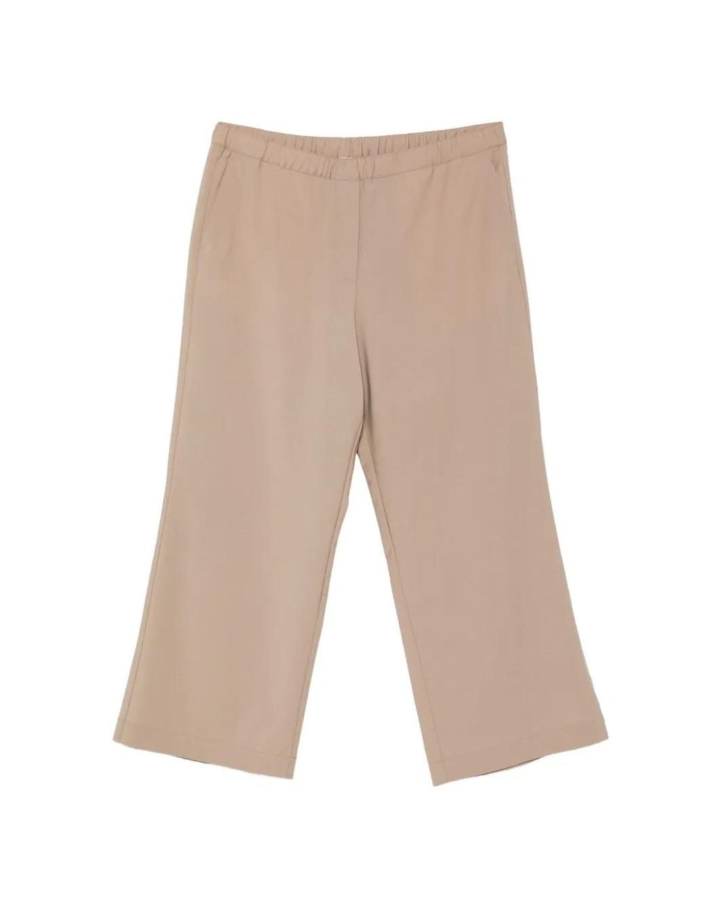 Marc O' Polo White Elasticated-Waist Wide-Leg Trousers