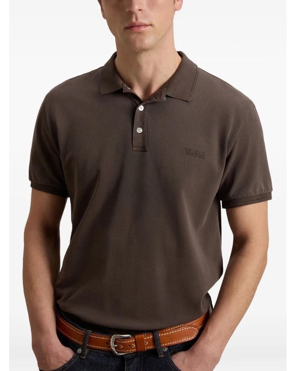 Woolrich Brown Polo Mackinack for men