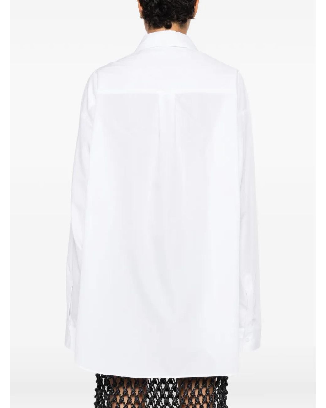 Marie Adam-Leenaerdt White Chemise Oversize À Poche Poitrine