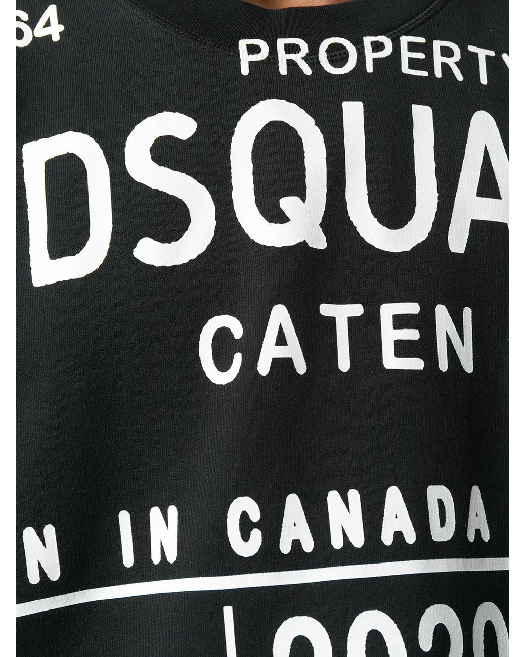 DSquared² Sweater Met Print in het Black voor heren