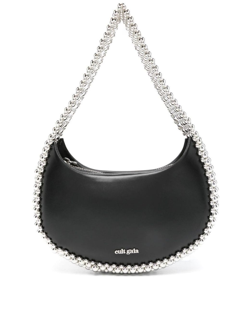 Cult Gaia Selena Leather Shoulder Bag in Black | Lyst
