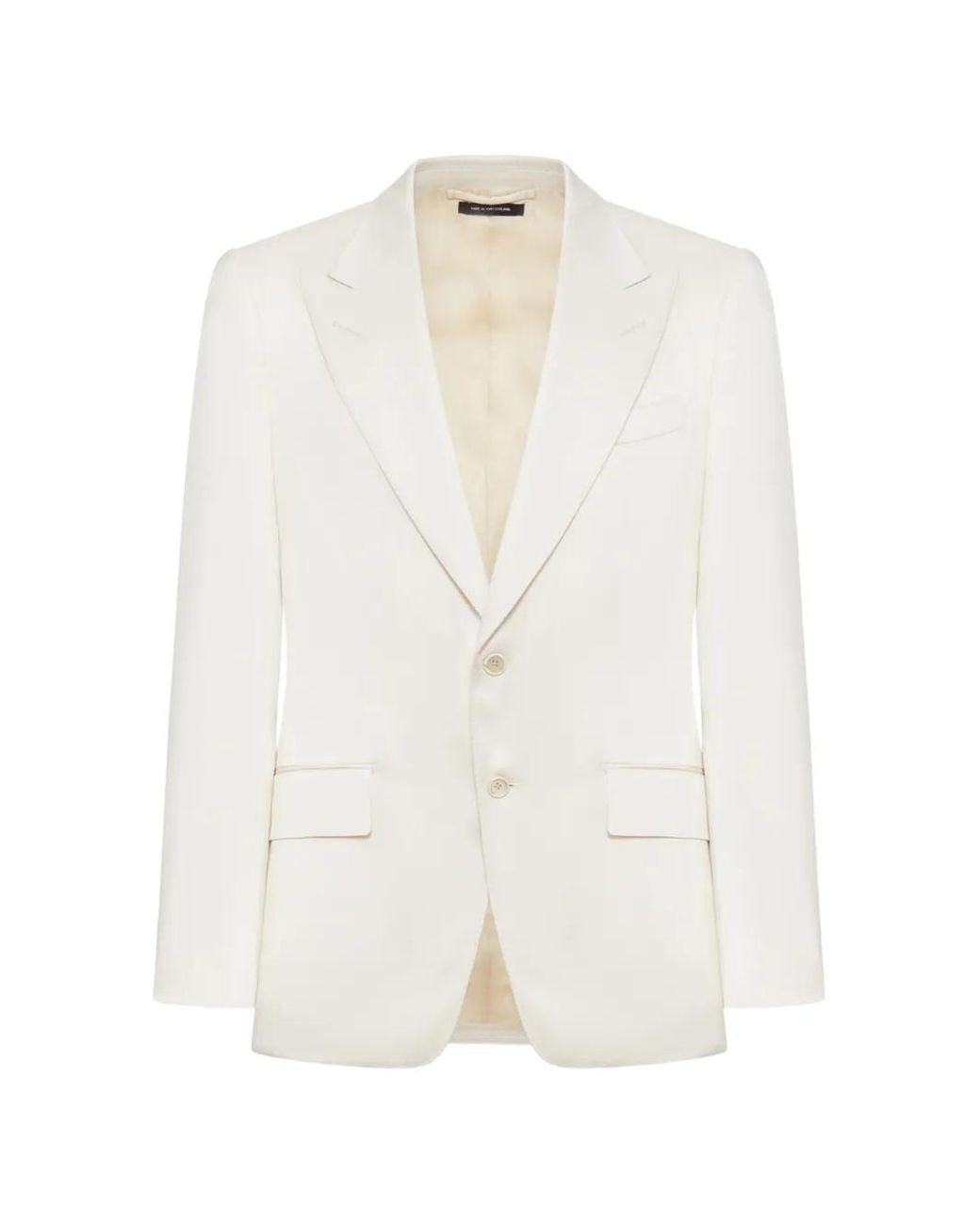 Tom Ford White Shelton Two-Button Peak-Lapel Blazer for men