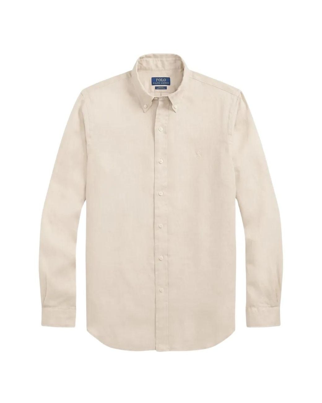 Polo Ralph Lauren White Custom Fit Linen Shirt for men