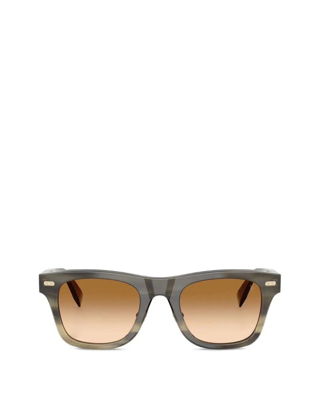 Brunello Cucinelli Natural Square-Frame Sunglasses