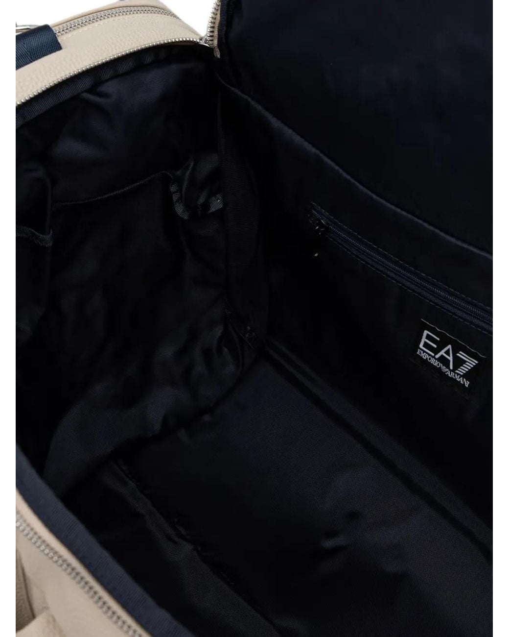 EA7 Natural Reisetasche Mit Logo-Stempel