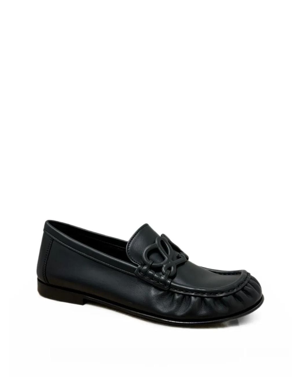 Loewe Black Double L Loafers
