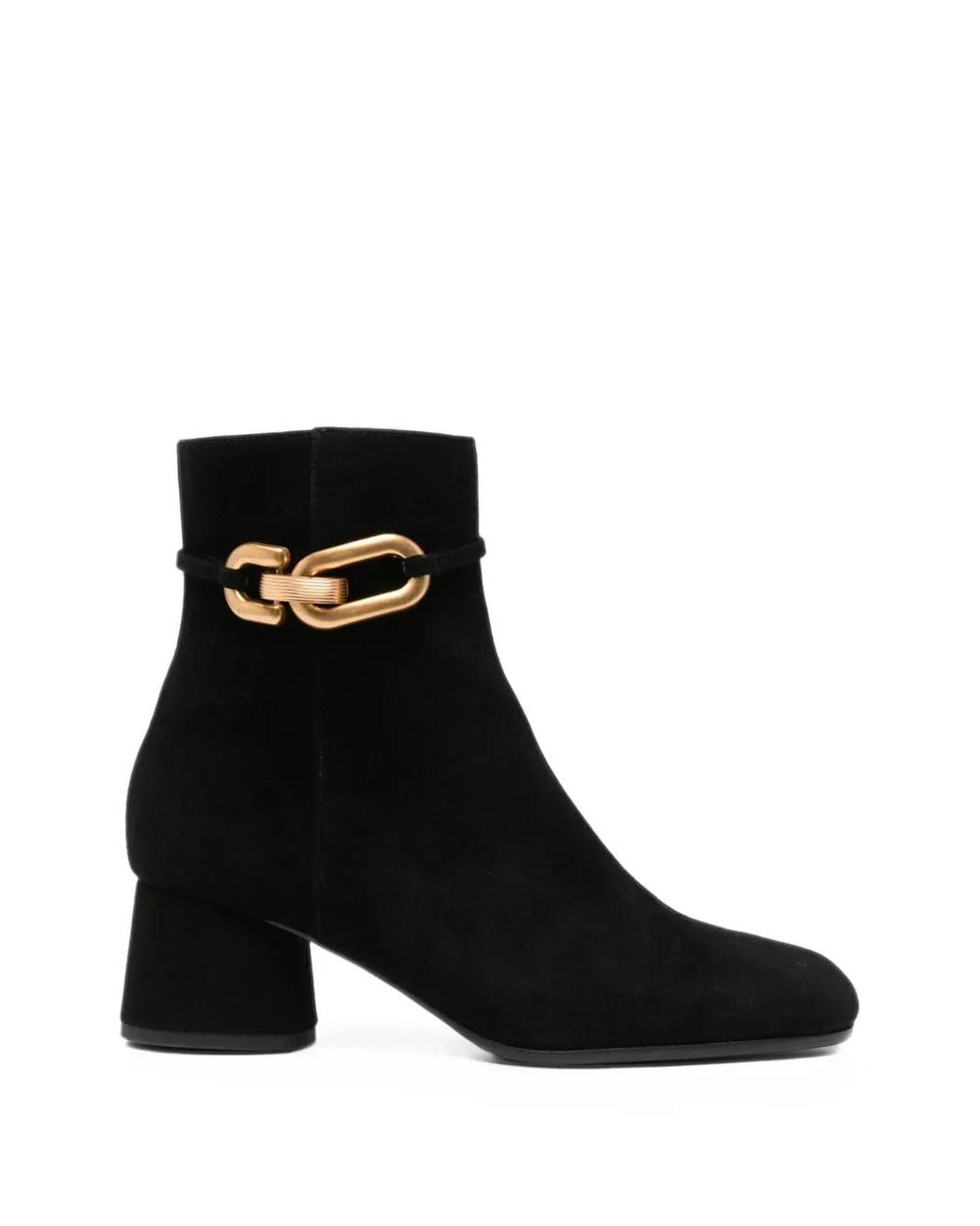 Baldinini Black Chain-Link Suede Boots
