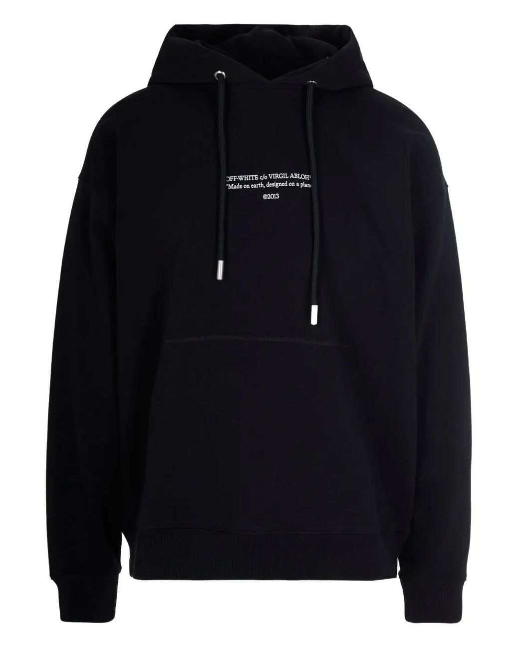 Off-White c/o Virgil Abloh Blue Logo-Print Hoodie for men