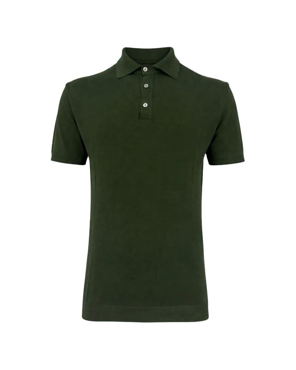 Franzese Collection Green Gossip Ribbed-Trim Polo Shirt for men