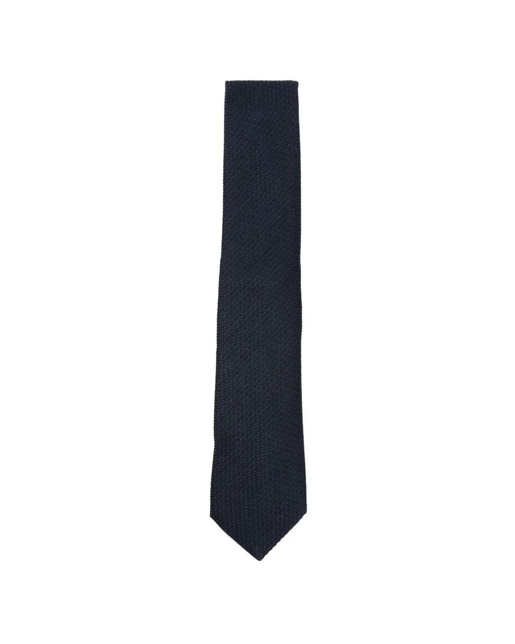 Canali Blue Micro-Pattern Silk Tie for men