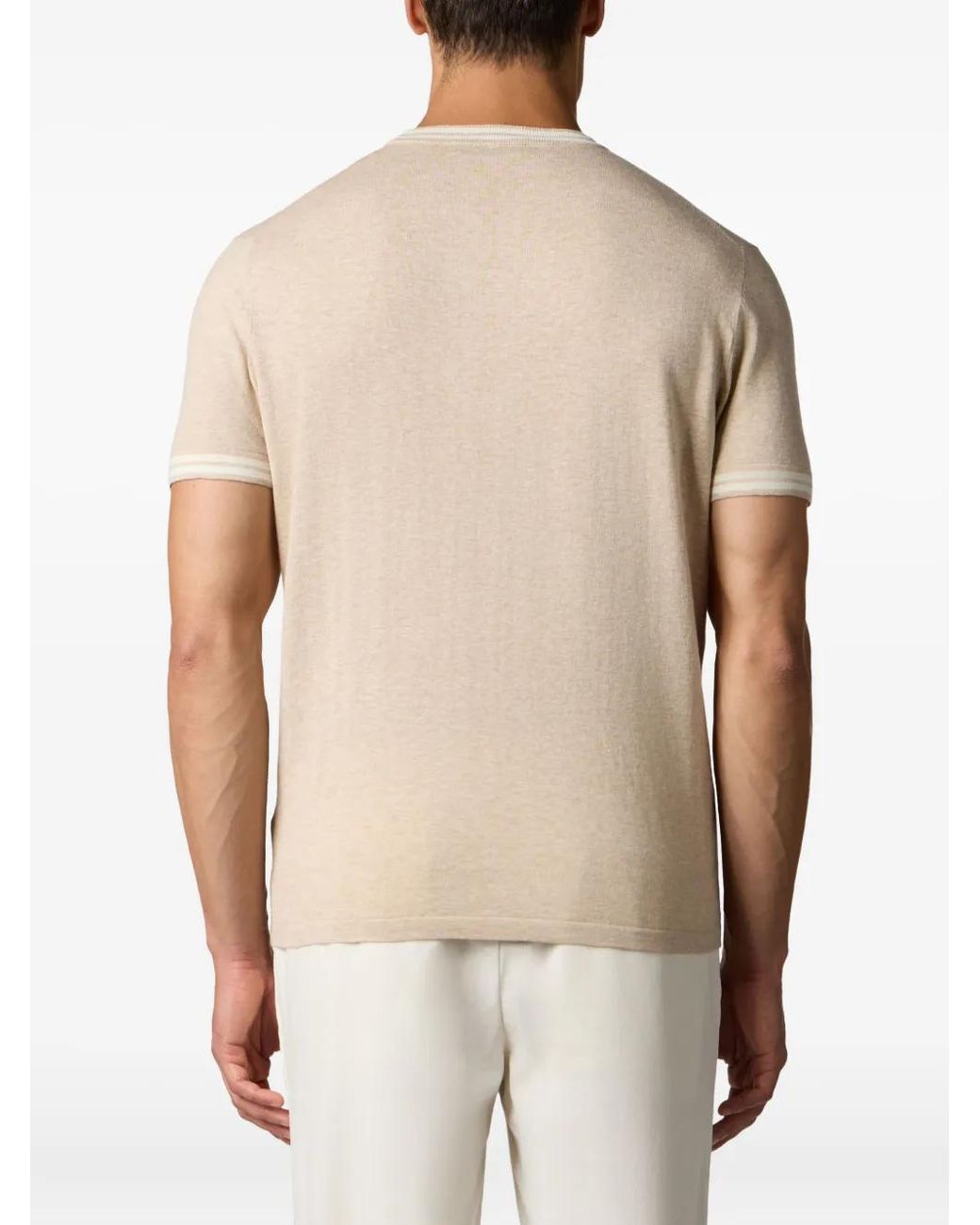 Brooks Brothers Natural Organic Cotton-Linen T-Shirt for men