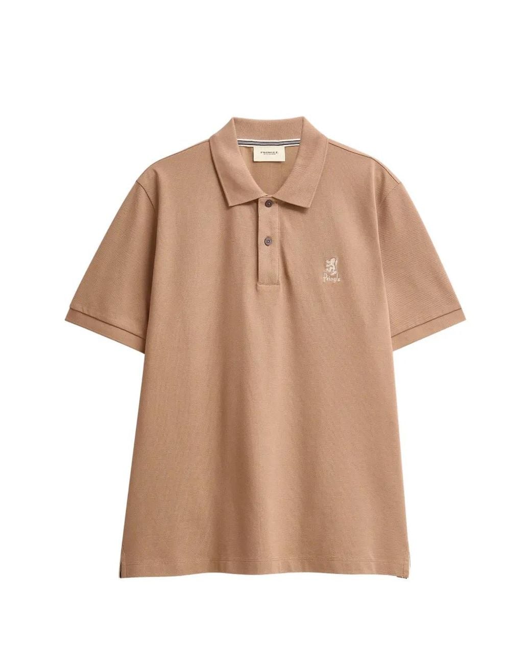 Pringle of Scotland Natural Logo-Embroidered Piqué Polo Shirt for men