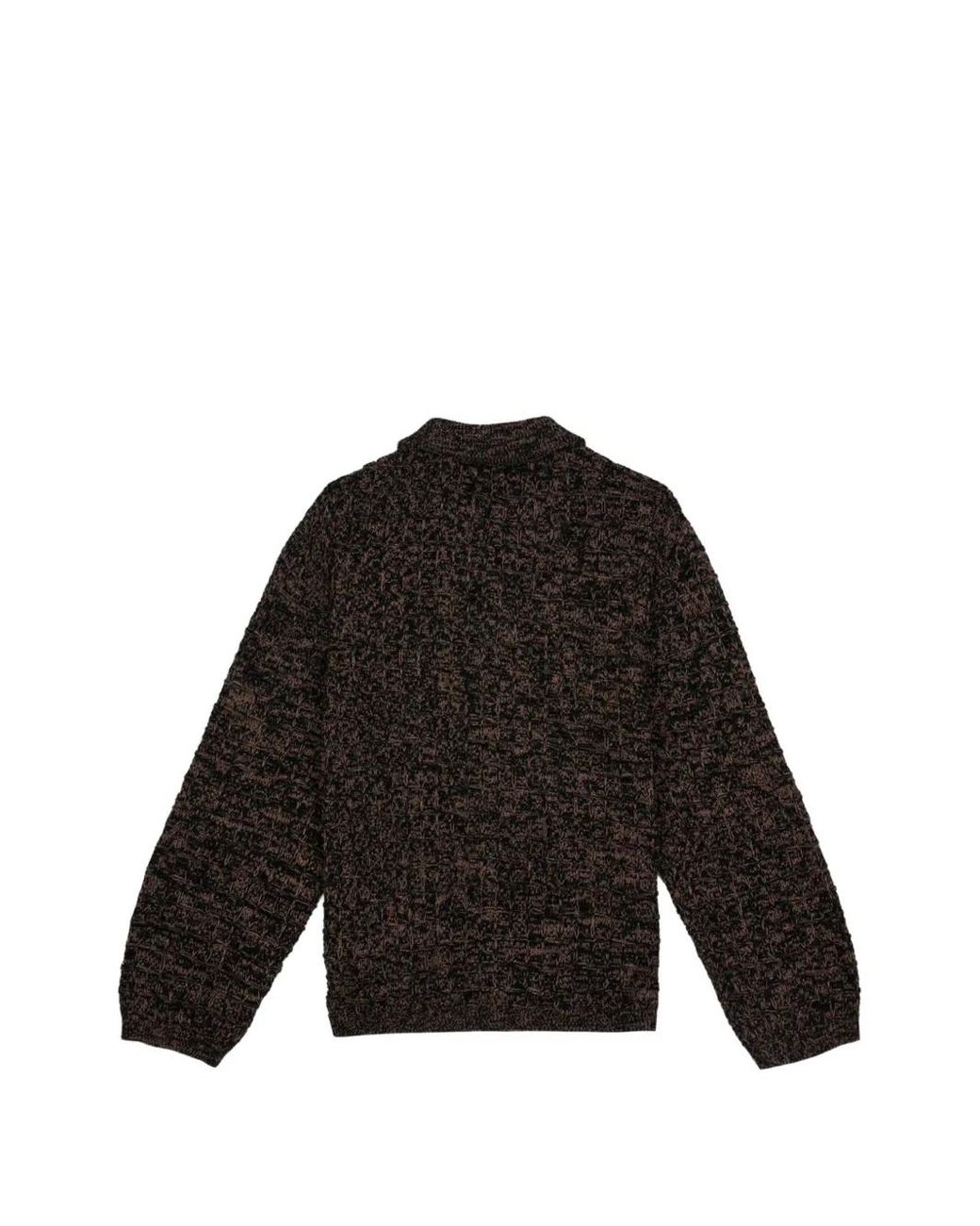 Brain Dead Black Half-Button Sweater for men
