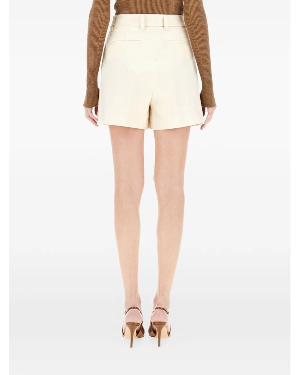 Thelatest White Pleated Shorts