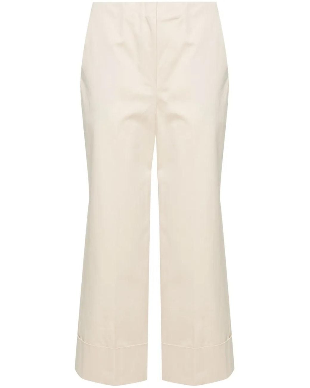 Theory Natural Mid-Rise Cropped Trousers