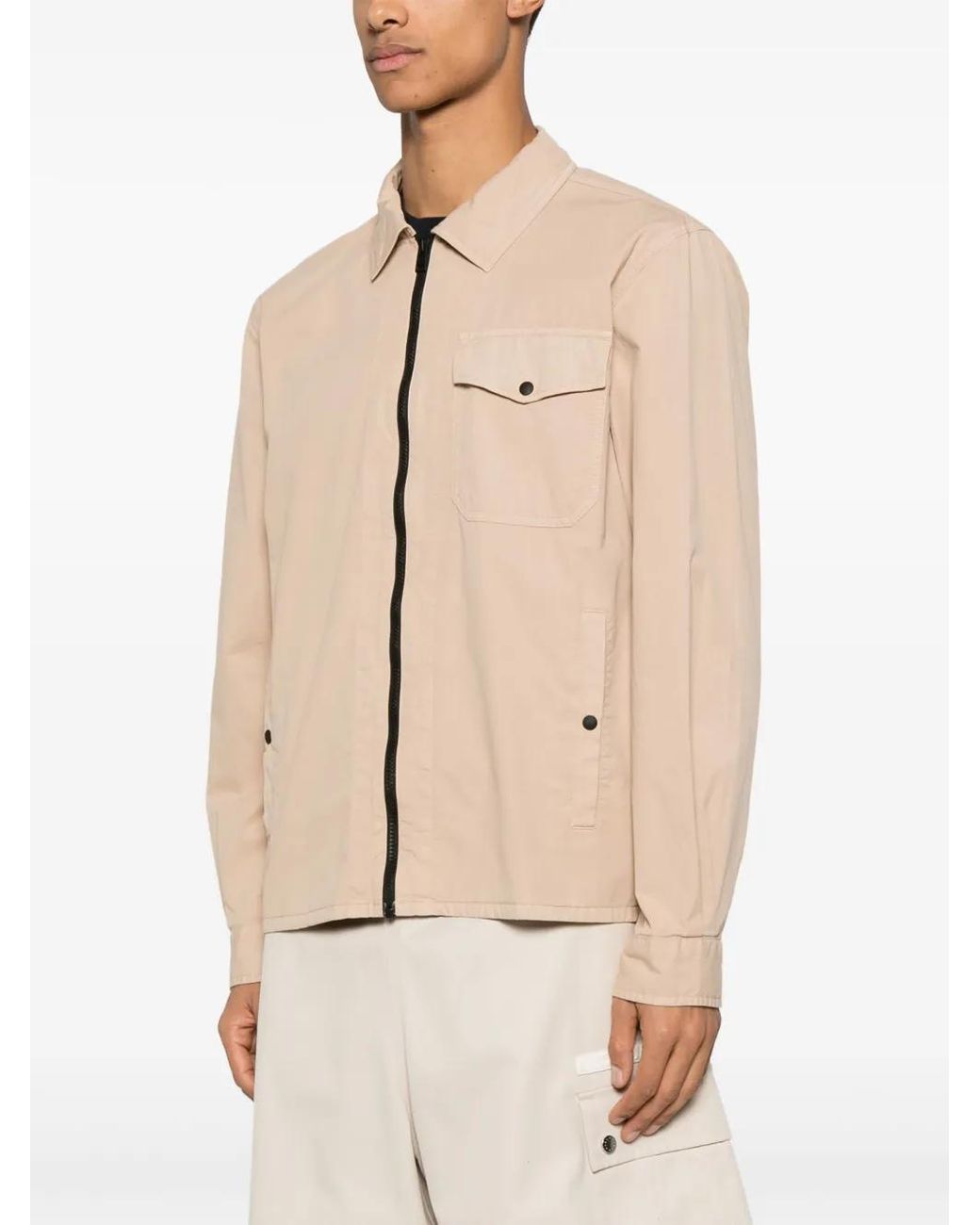 Woolrich Natural Cream Cotton Jacket for men