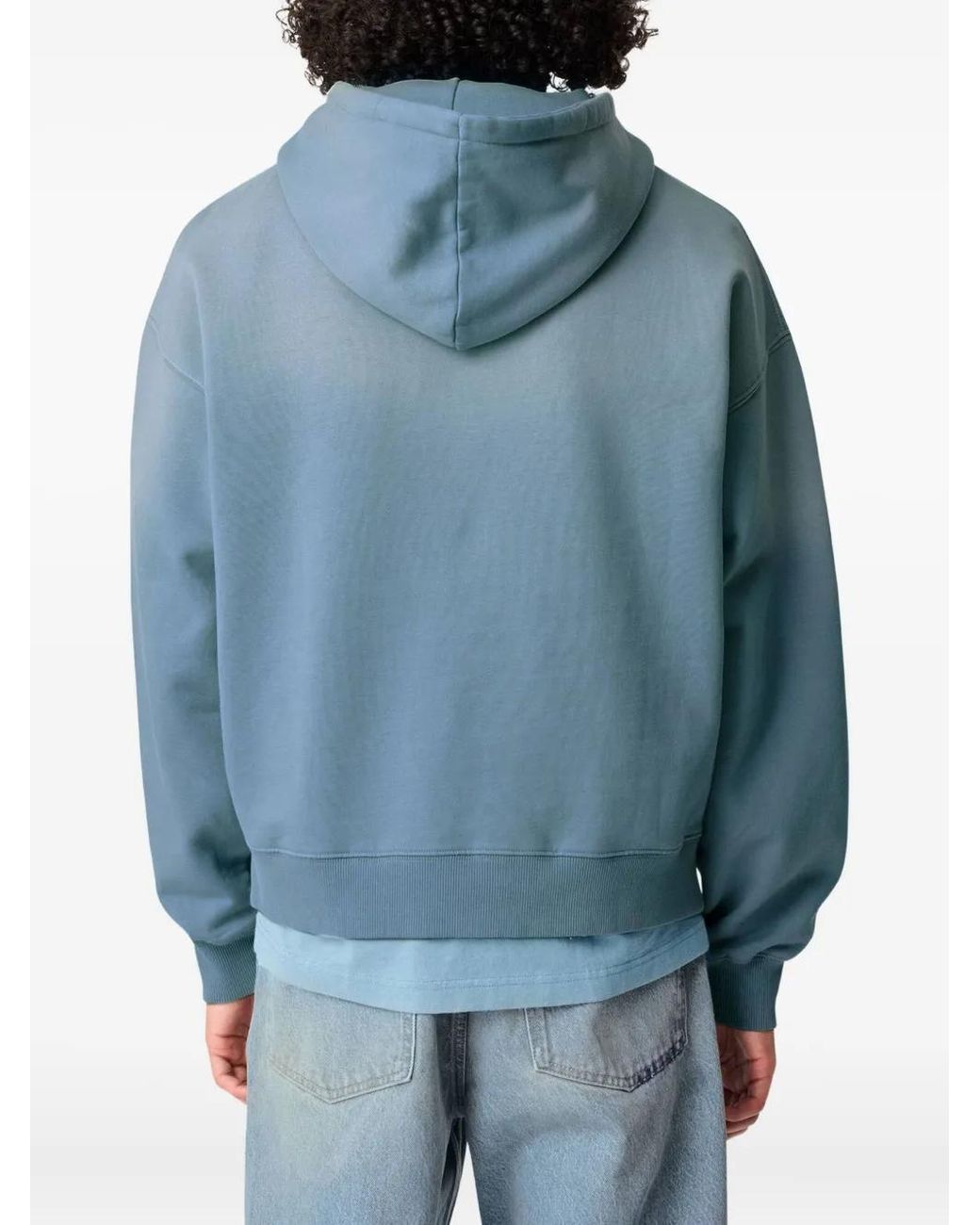 Axel Arigato Blue Logo-Embroidered Hoodie for men