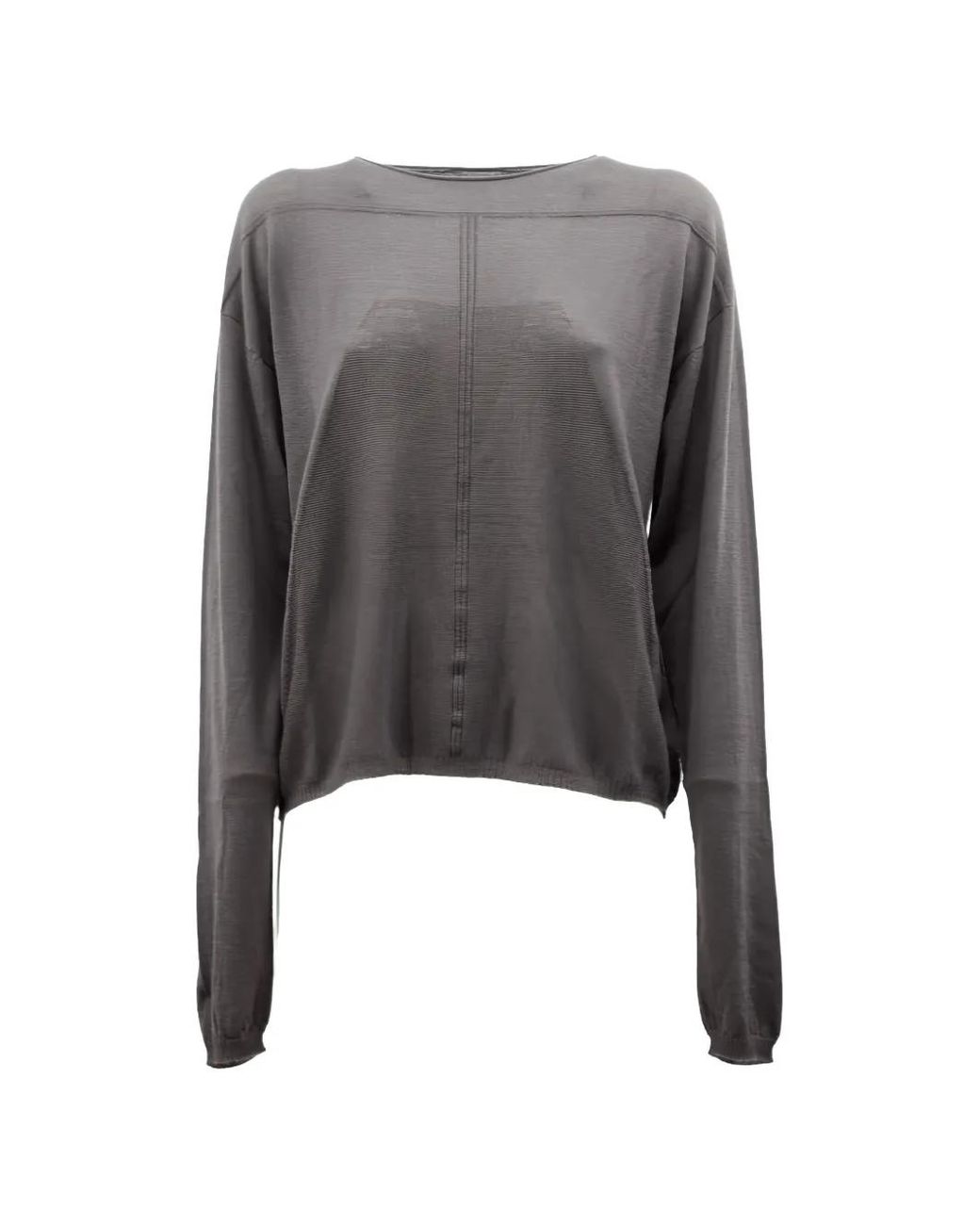 Rick Owens Gray Pull À Détails De Coutures