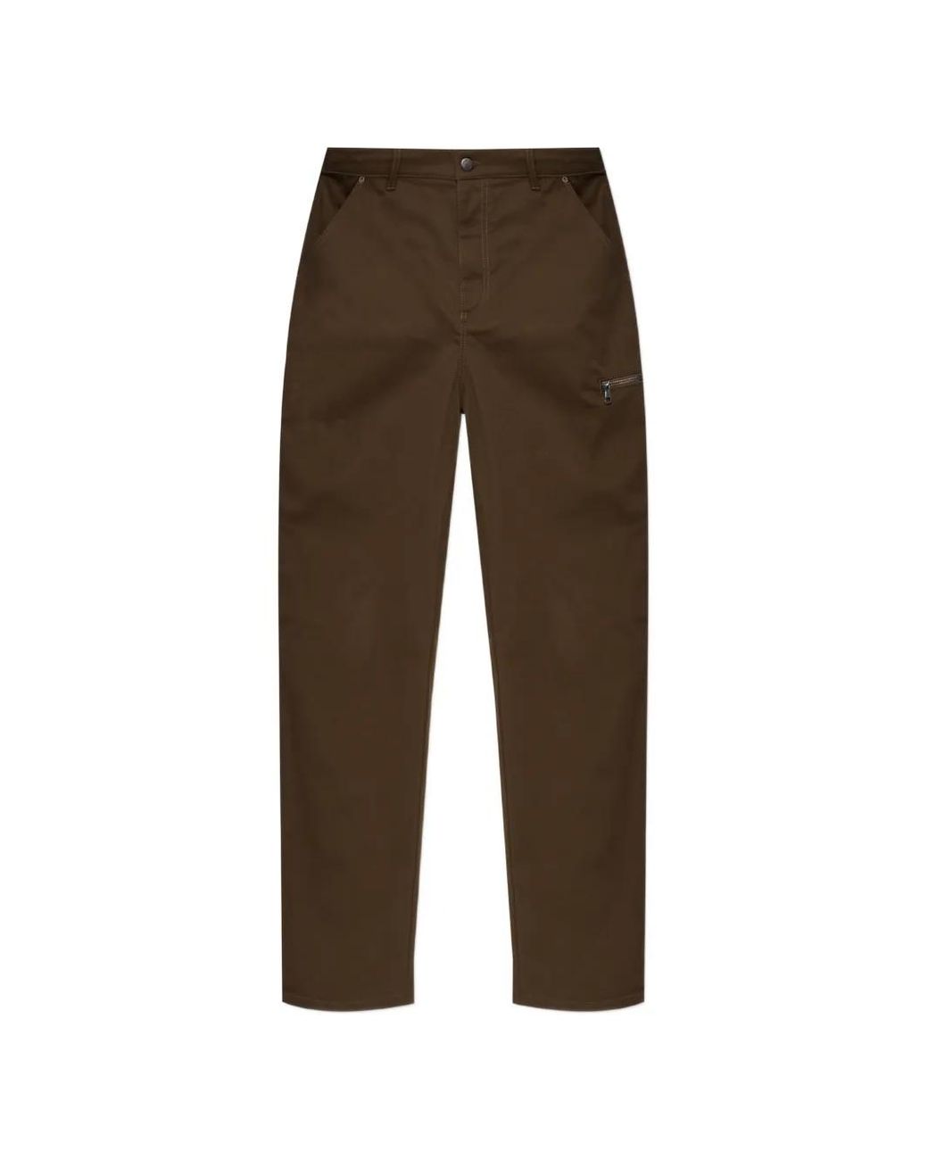 Moncler Green Logo-Patch Trousers for men