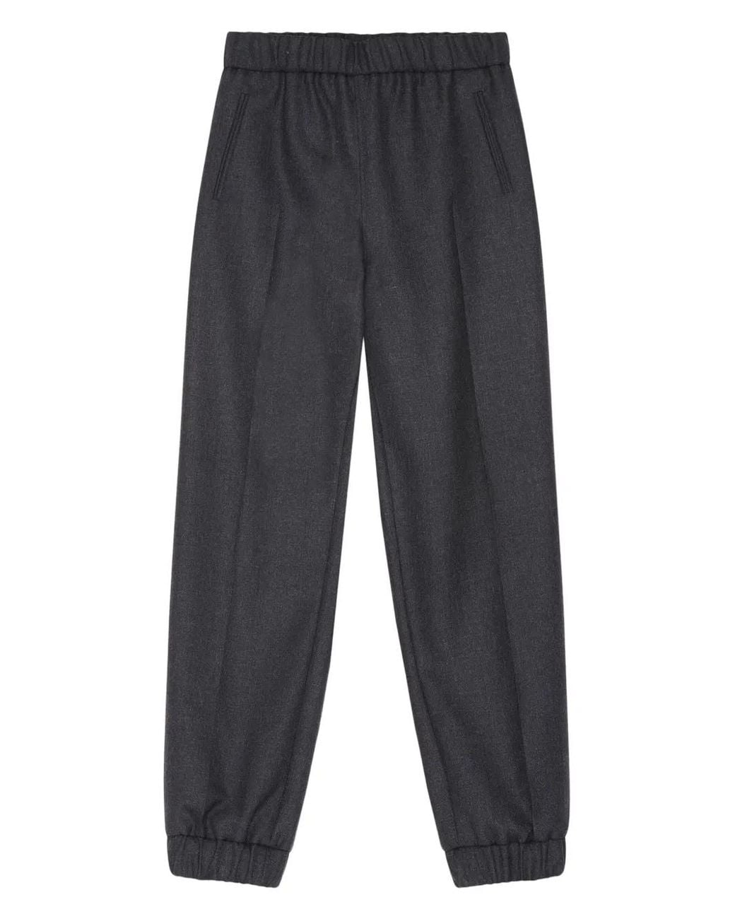 Ganni Blue Elasticated-Waistband Trousers
