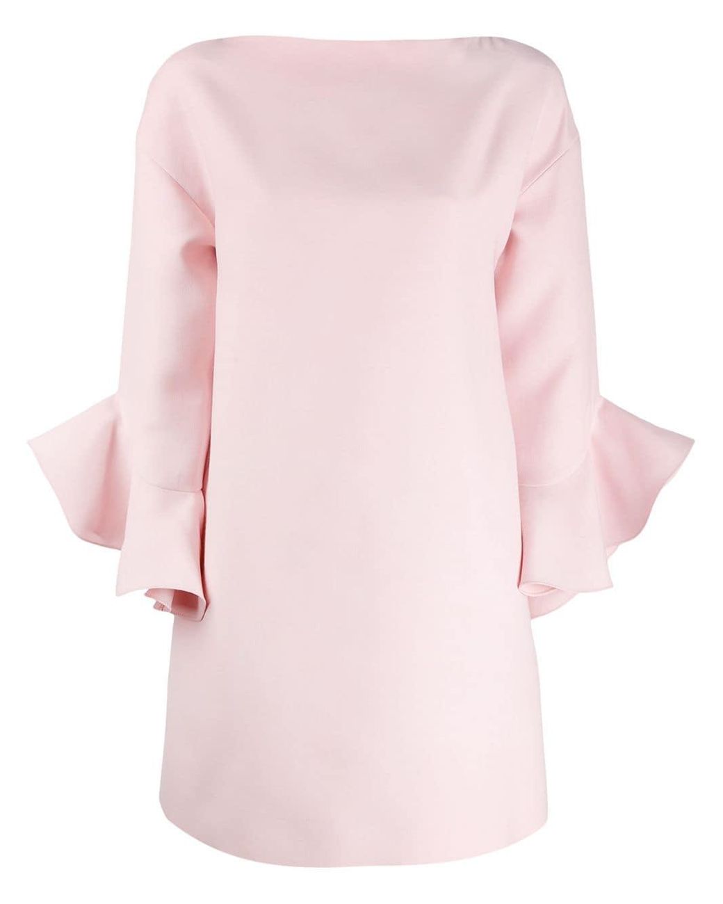Valentino Wool Ruffled Sleeve Mini Dress in Pink - Save 60% - Lyst