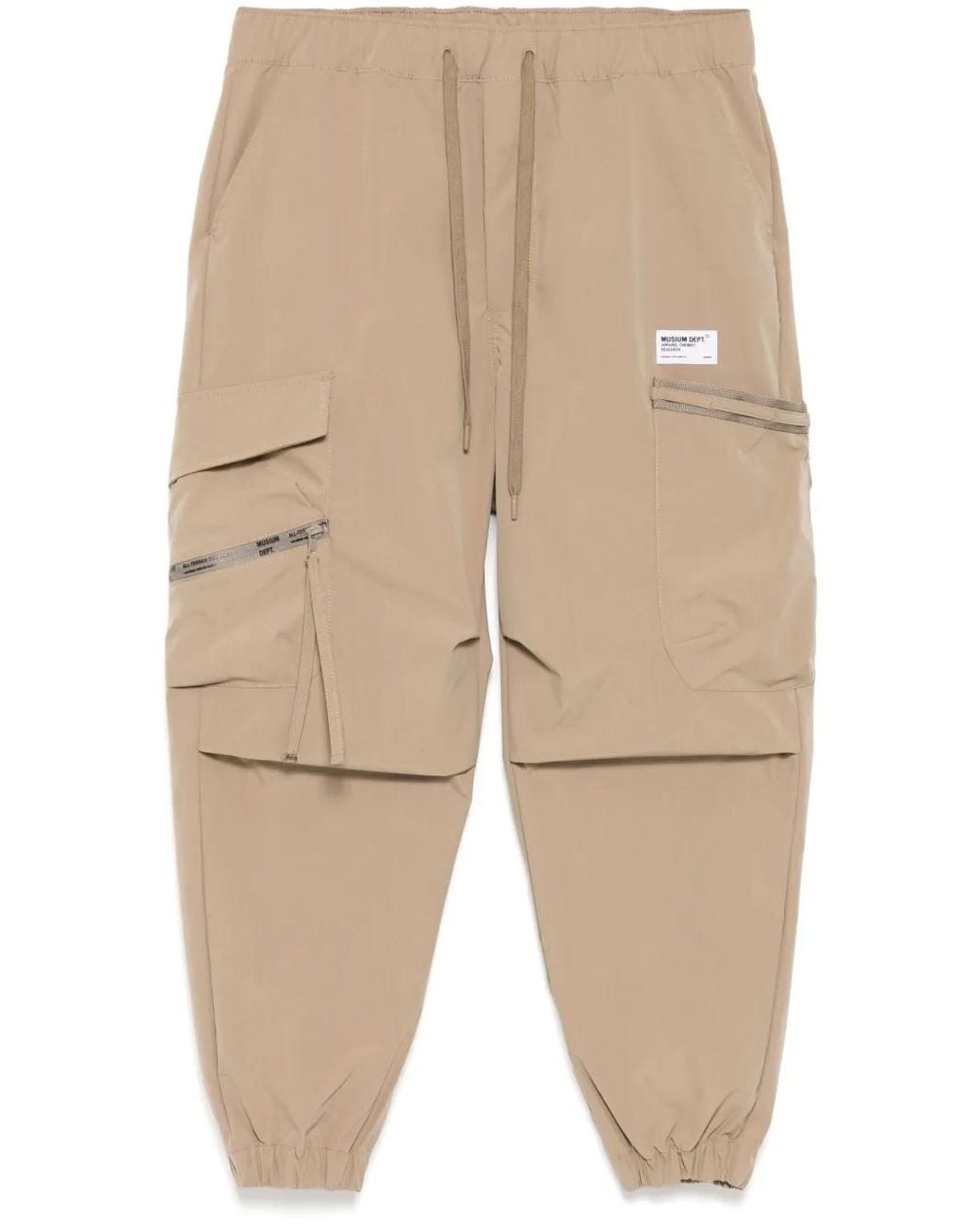 Musium Div. Natural Logo-Patch Trousers for men