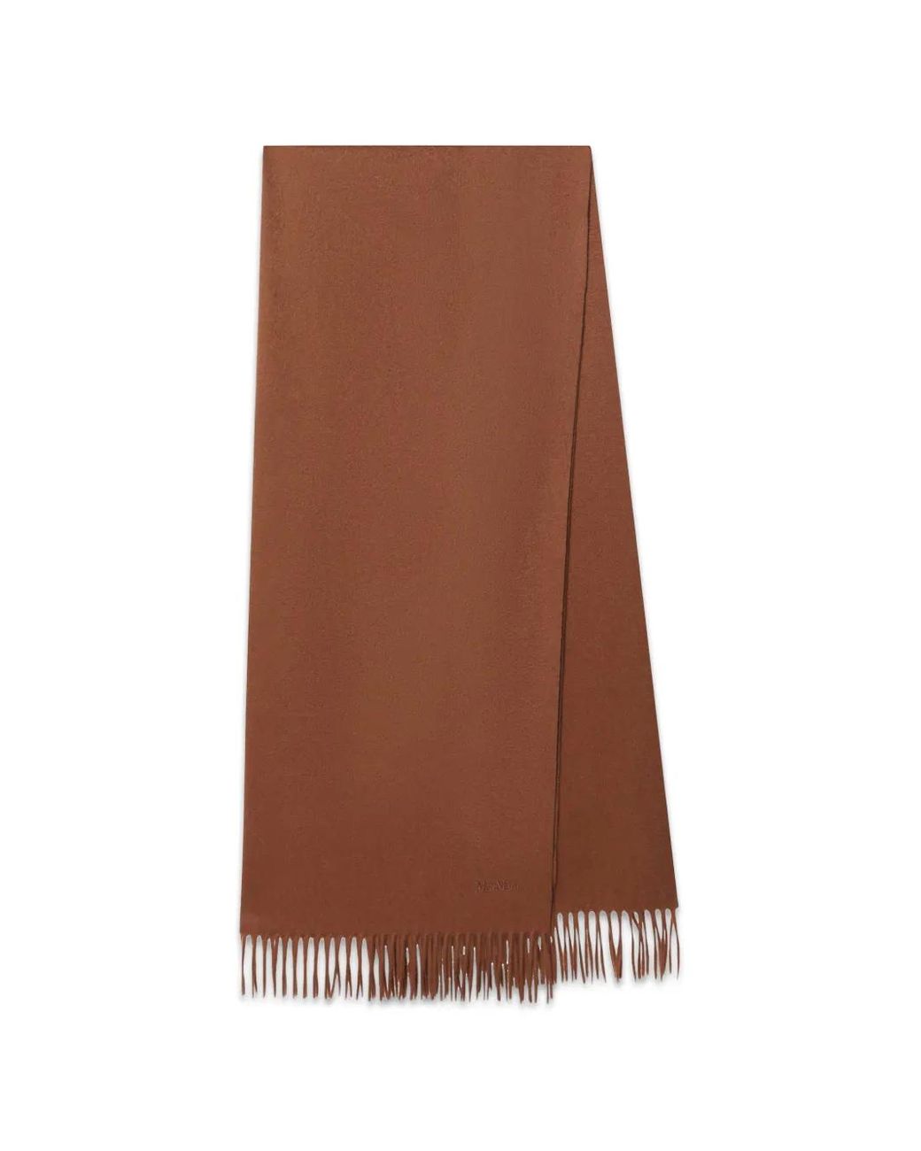 Sciarpa Baci Con Frange di Max Mara in Brown