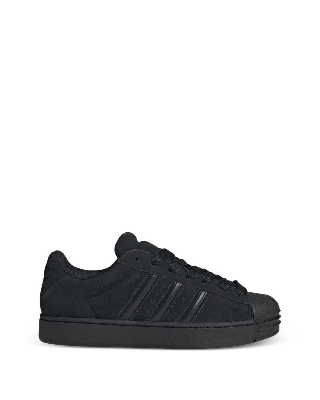 Adidas Black Superstar Striped Sneakers