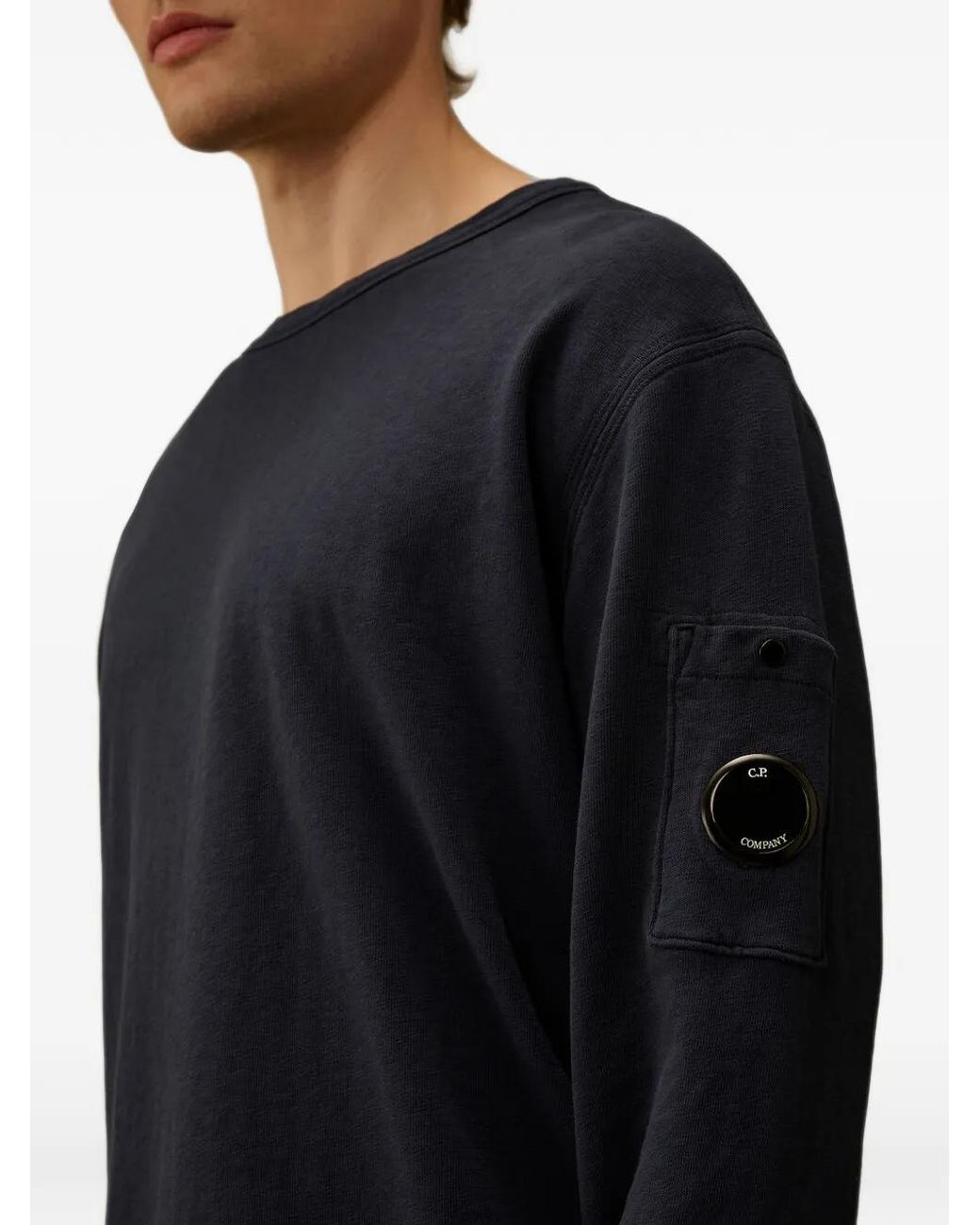 C P Company Blue C.P.Company Crewneck Sweatshirt for men