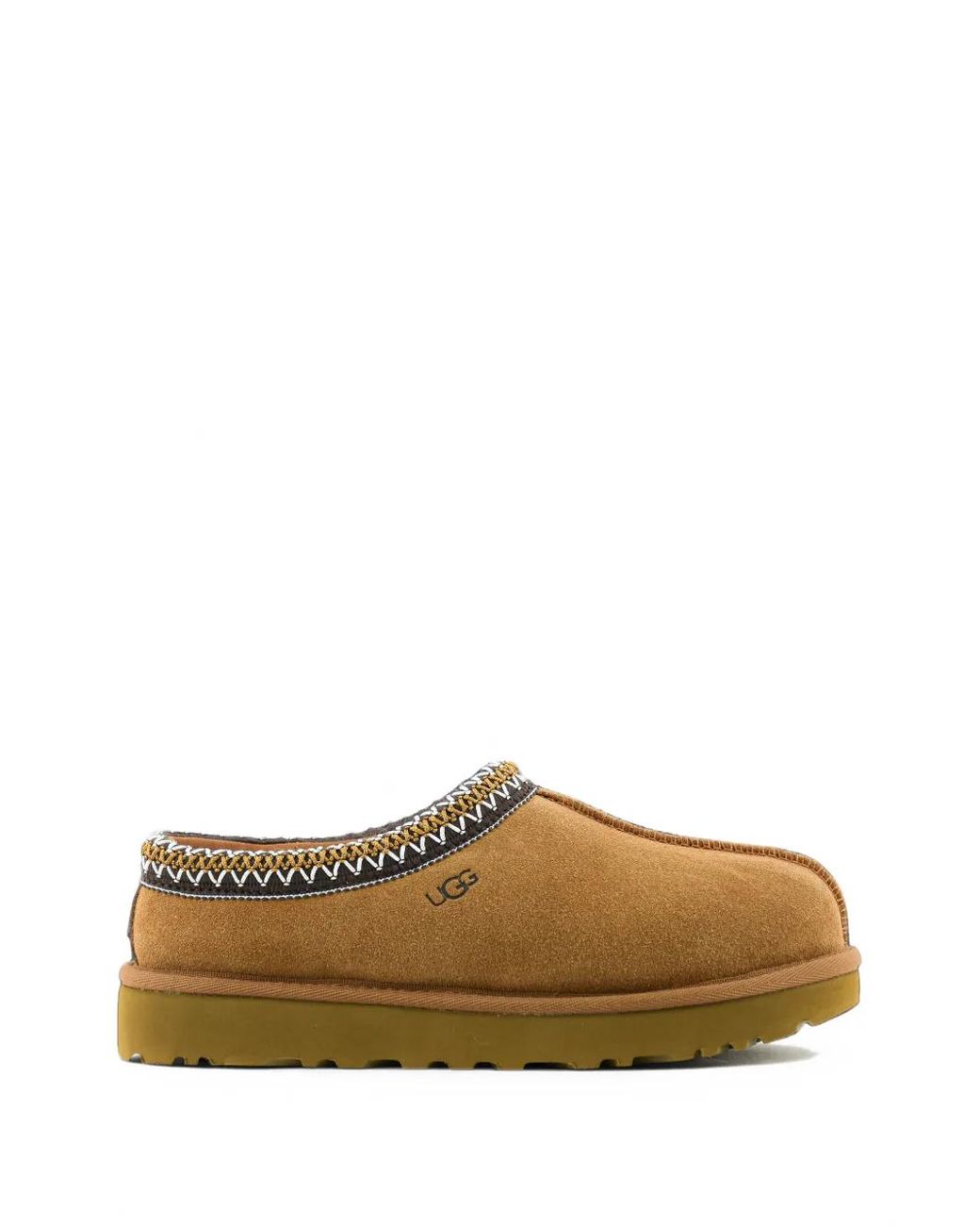 Ugg Brown Tasman Leather Flat Mules