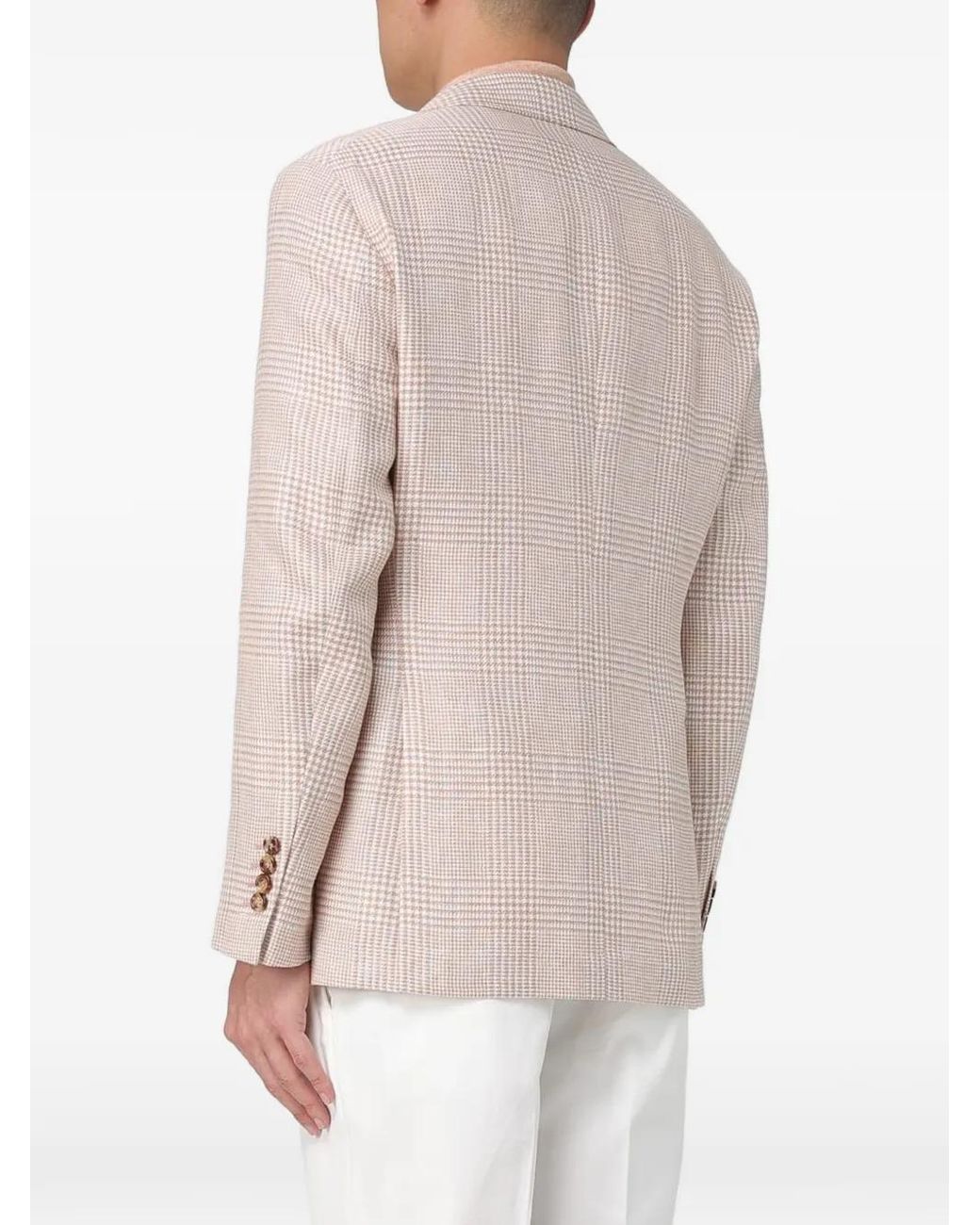 Brunello Cucinelli Natural Suit-Type Linen Jacket for men