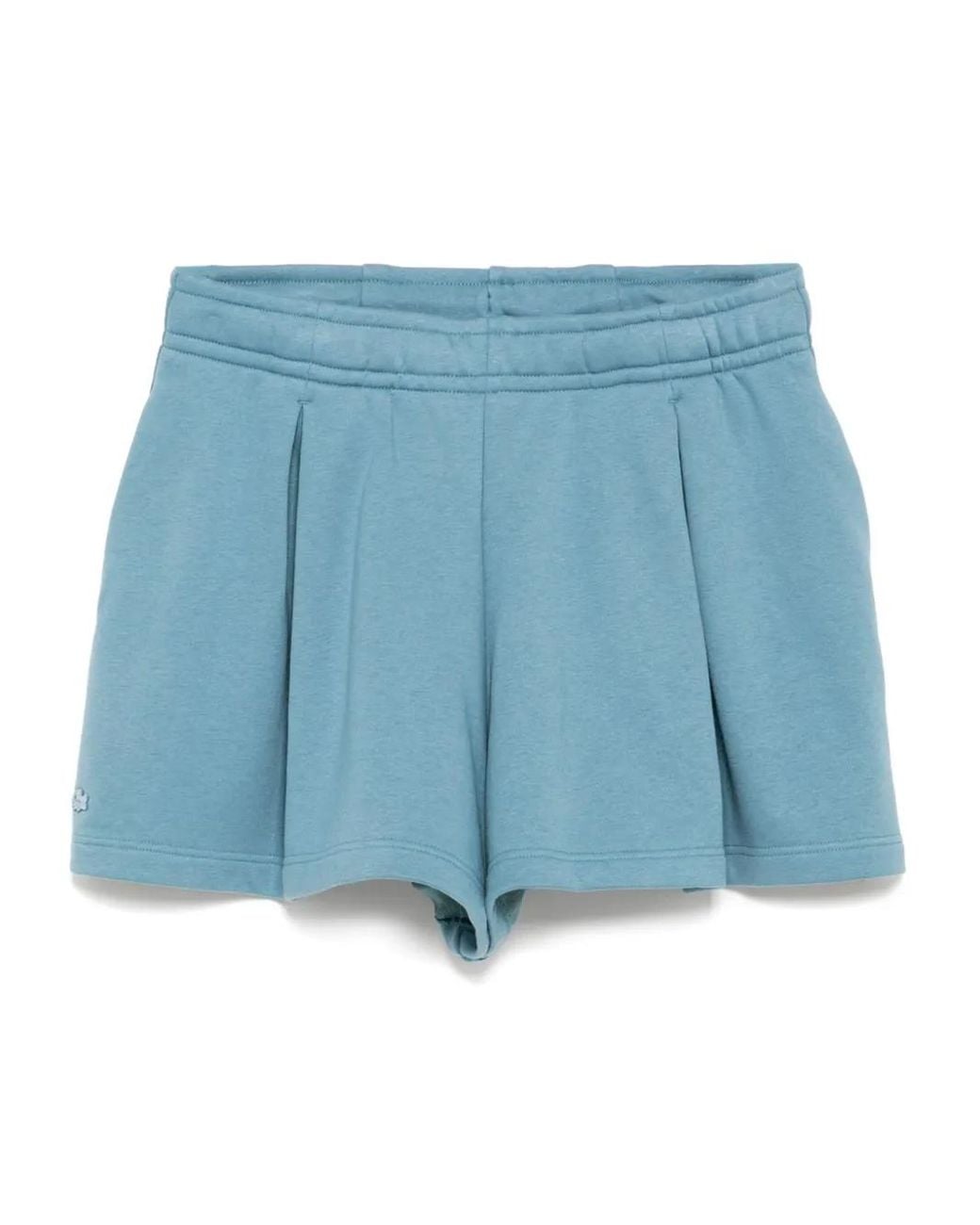Lacoste Blue Pleated Fleece Shorts