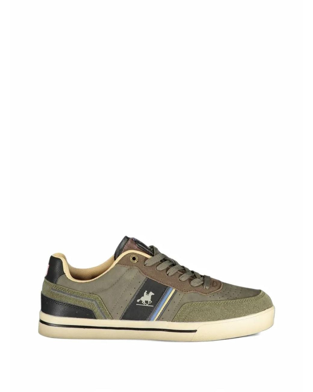 U.S. Grand Green Logo-Patch Panelled Sneakers for men
