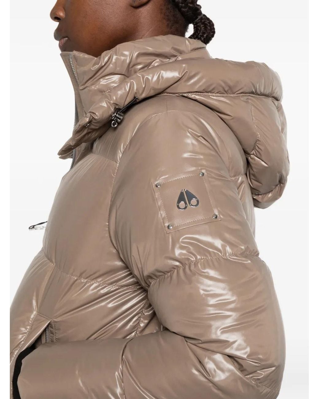Moose Knuckles Natural Hooded Quilted Jacket