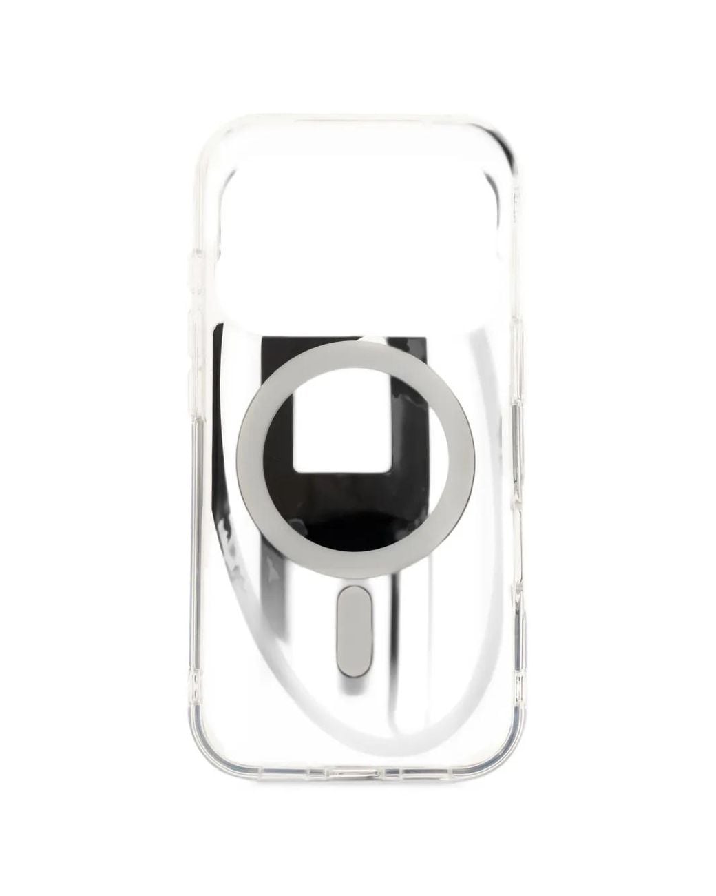 DIESEL White Oval D Metallic Case With Magsafe For Iphone 17 Pro