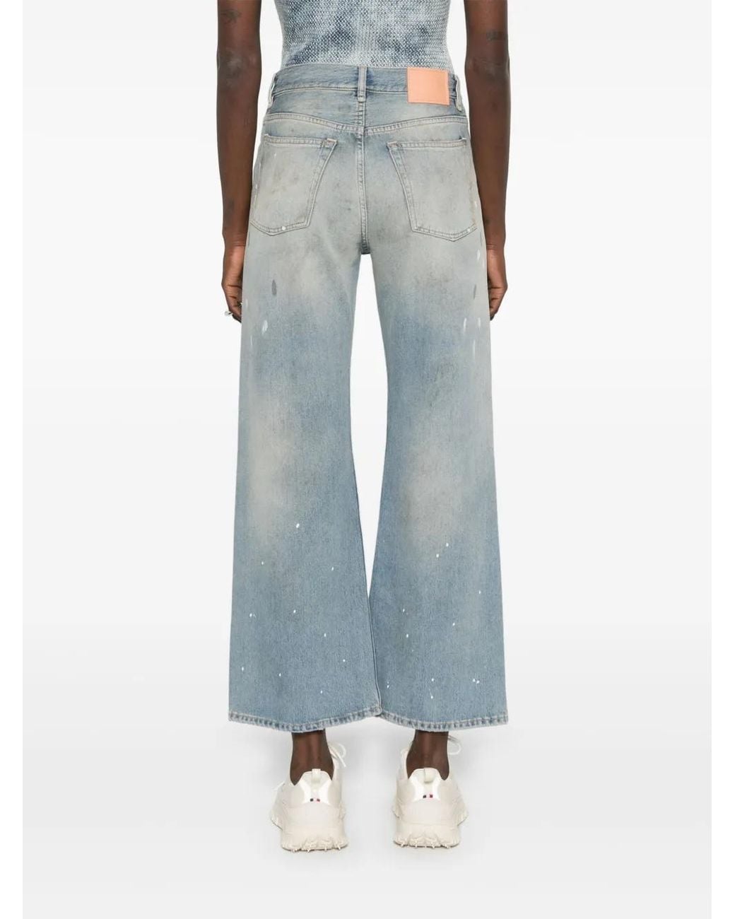 Acne 2021F Jeans Met Verfspatten in het Blue