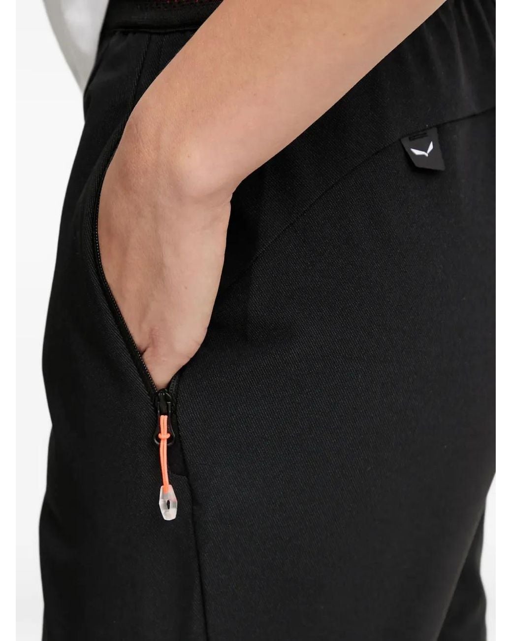 Salewa Black Logo-Print Performance Trousers