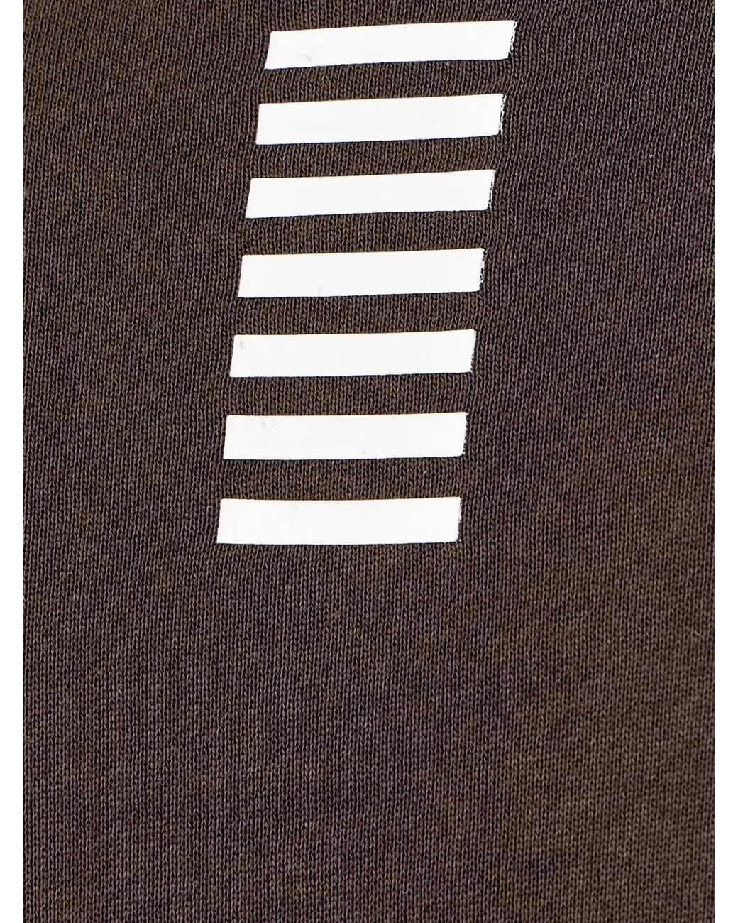 EA7 Black Logo-Print Sweatshirt for men