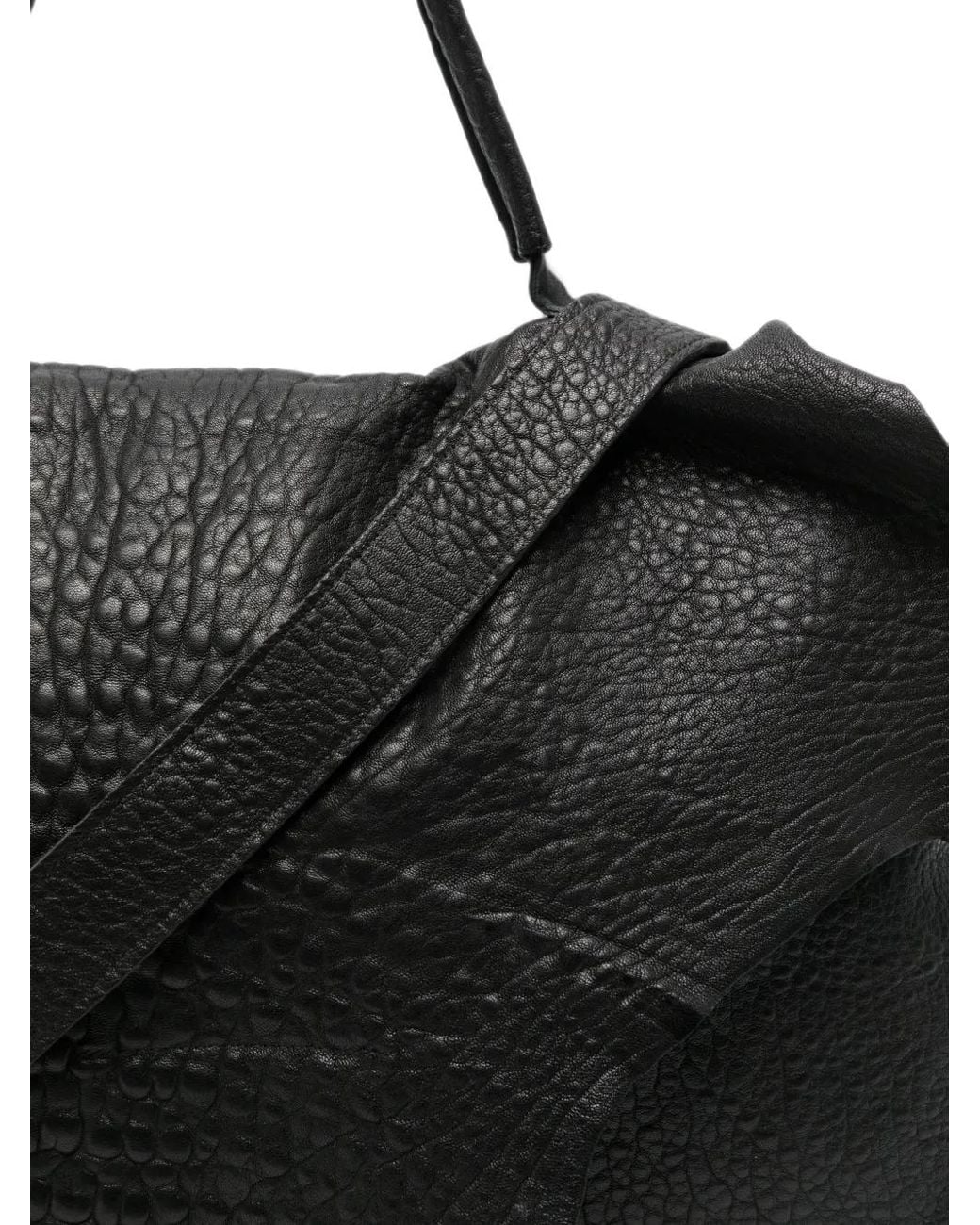UN TÈ DA MATTI Black Il Cappellaio Matto Croc-Effect Tote Bag