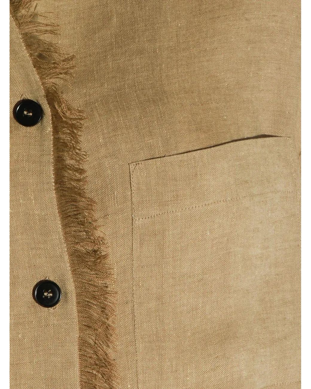 Antonelli Natural Fringed Button Shirt