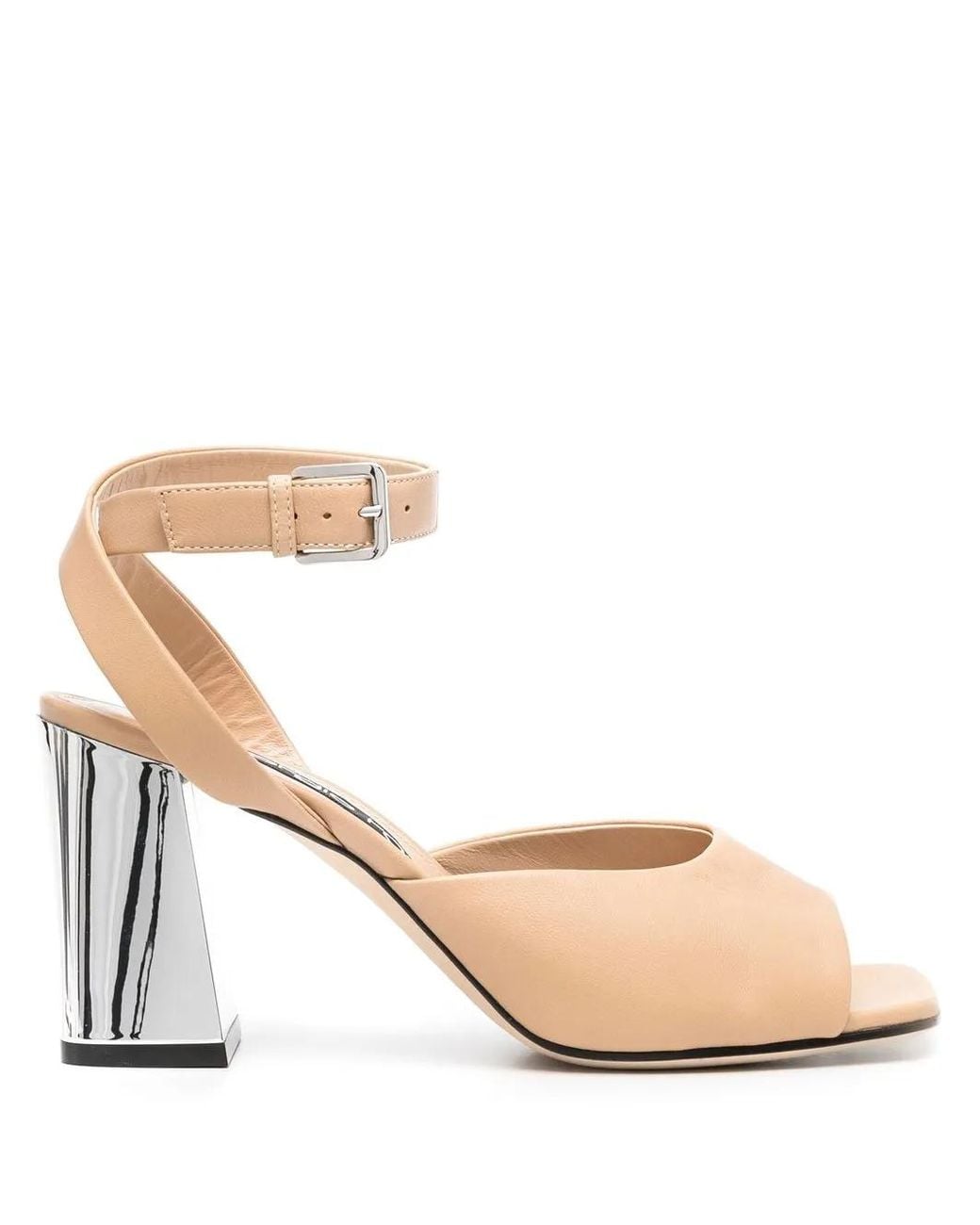 Sergio Rossi Multicolor Metallic-Heel Detail Sandals