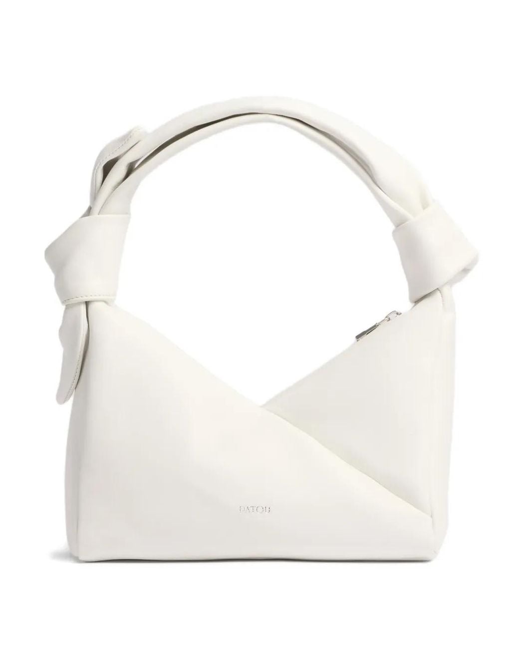 Patou White Bonbonnette Knot-Detail Shoulder Bag