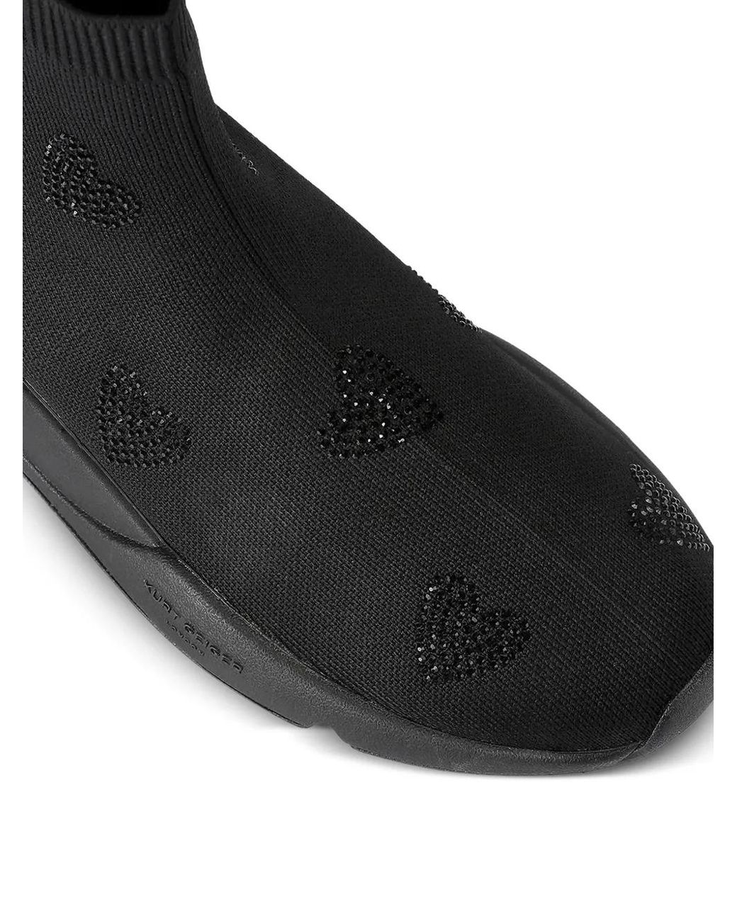 Kurt Geiger Black Heart-Embellished Sneakers