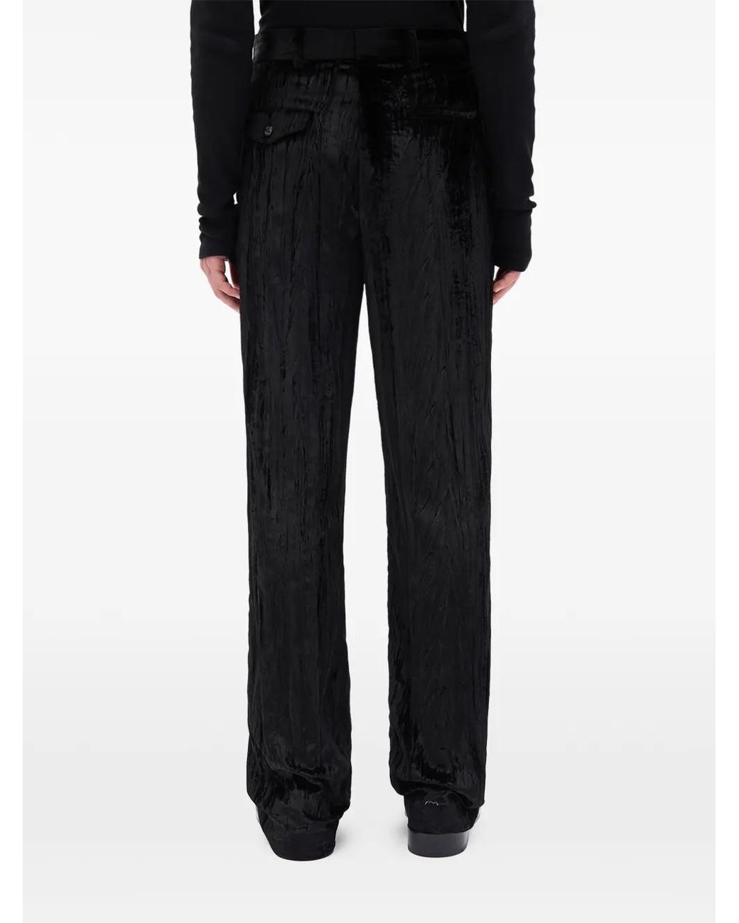 Ann Demeulemeester Black Relaxed-Fit Trousers for men