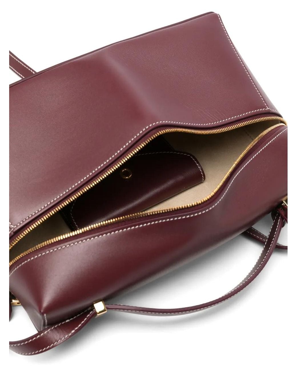 Loro Piana Red Extra Bag L27 Leather Shoulder Bag