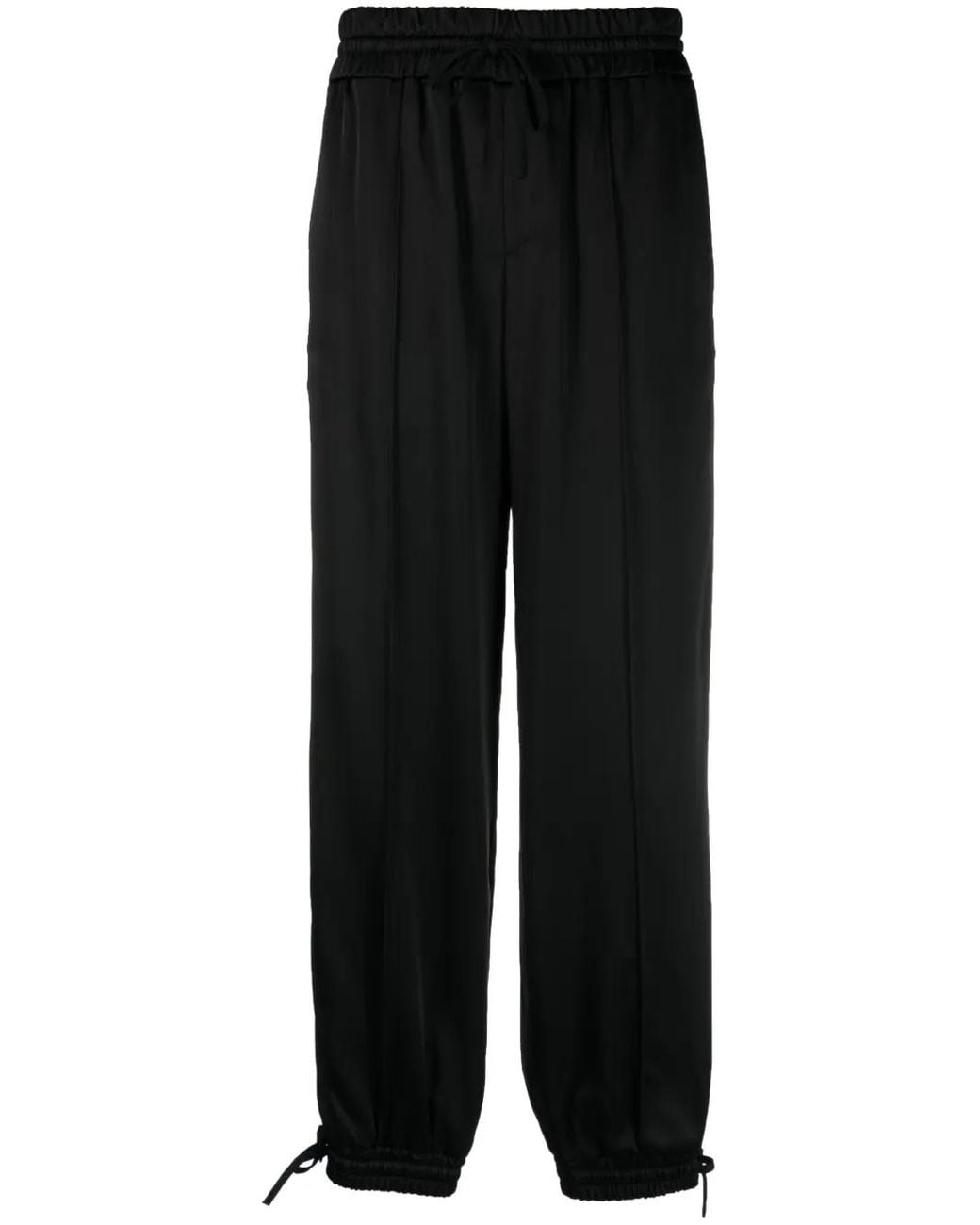 Jil Sander Black Tapered-leg Drawstring Trousers