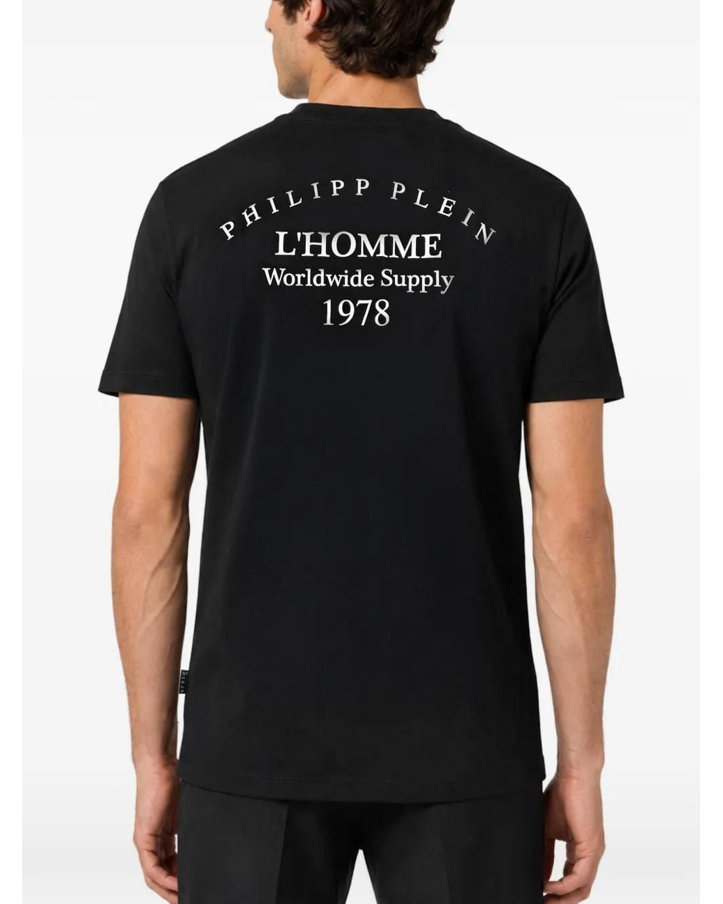 Philipp Plein Black Jersey T-Shirt L'Homme for men