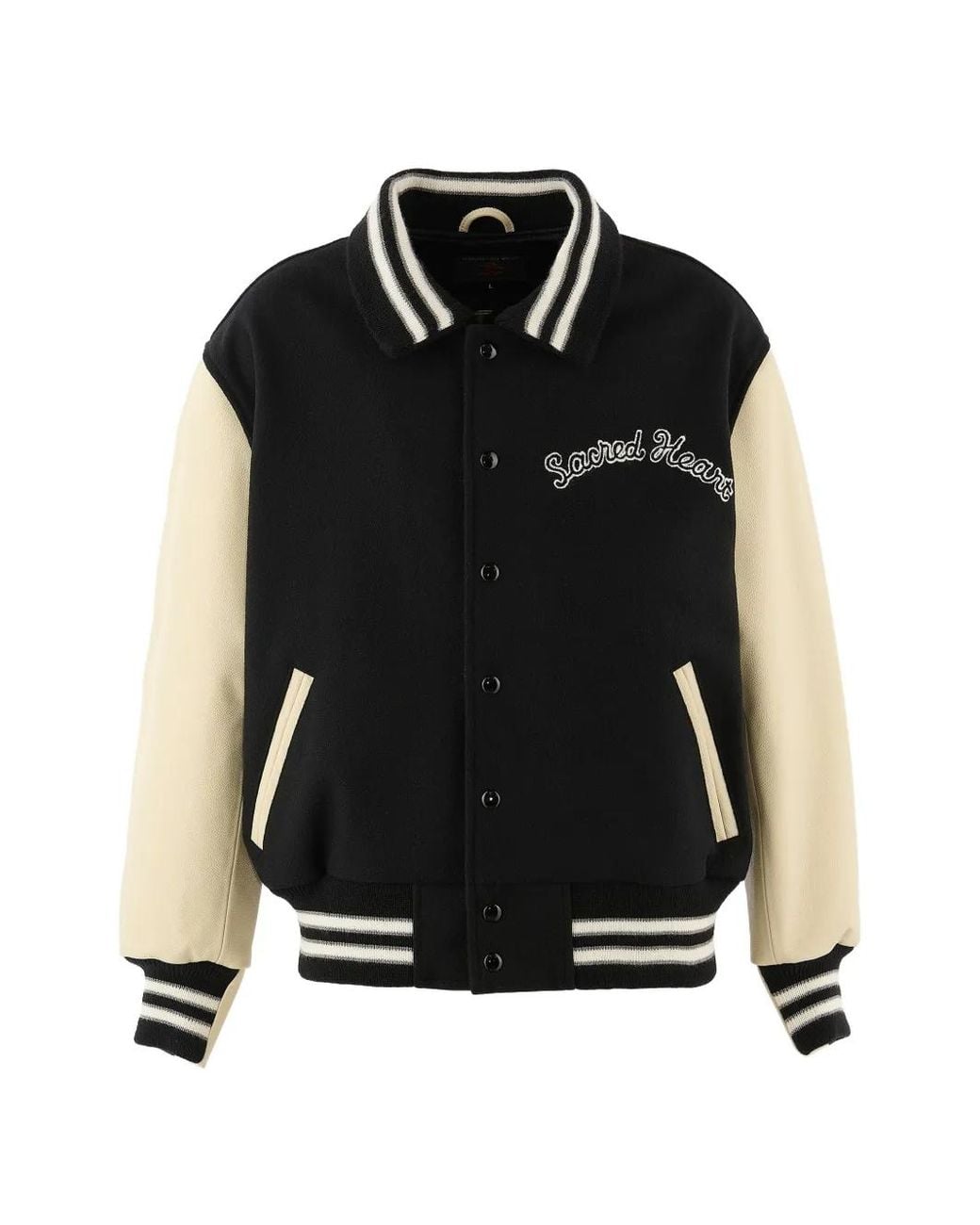 SAINT Mxxxxxx Black X Golden Bear Sportswear Sacred Heart Varsity Jacket for men