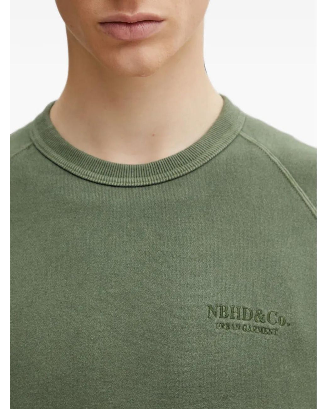 Neighborhood Green Logo-Embroidered Sweatshirt for men